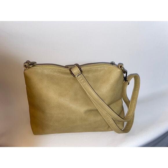 Joy Susan Vegan Leather Adjustable Crossbody Purse in a Buttery‎ Gold Color - Picture 5 of 9